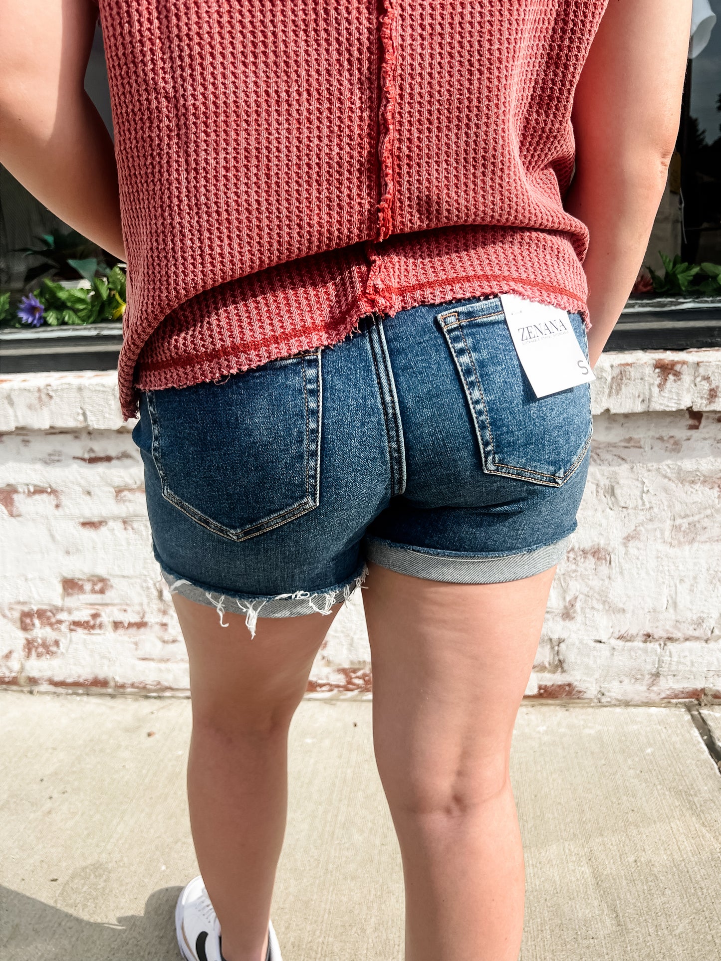 Distressed Denim Shorts