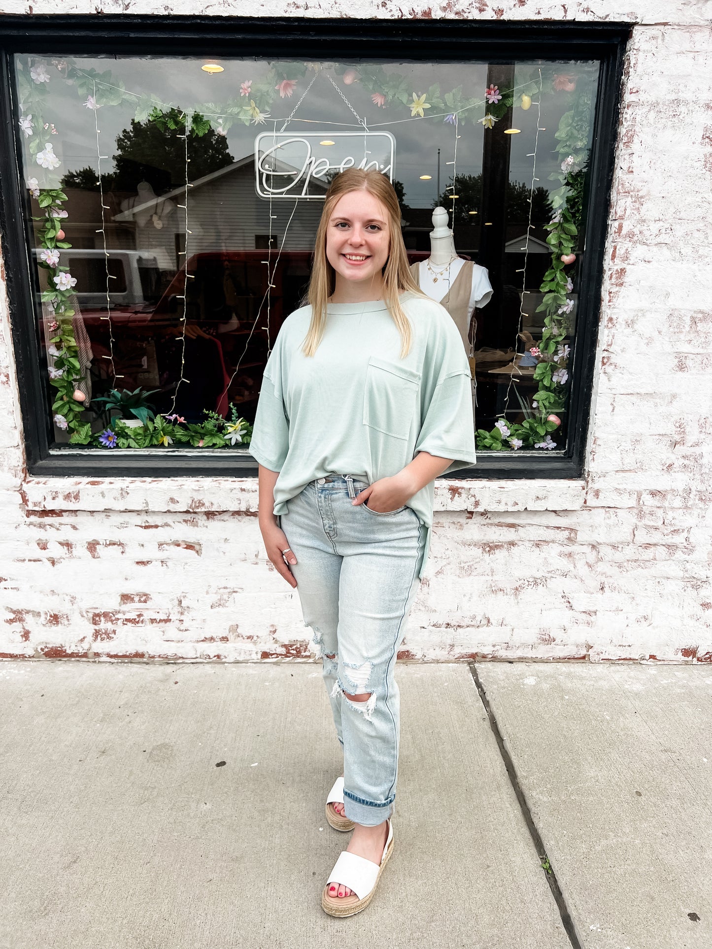 Ribbed Relaxed Bf Shirt