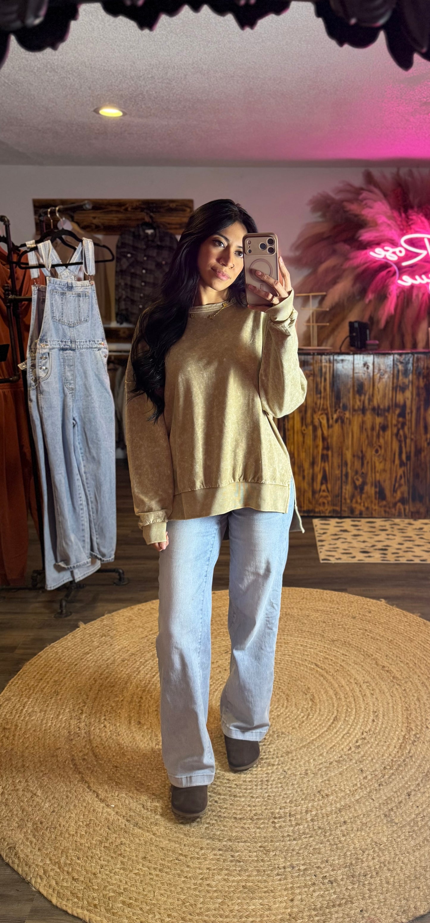 Washed Side Split Top