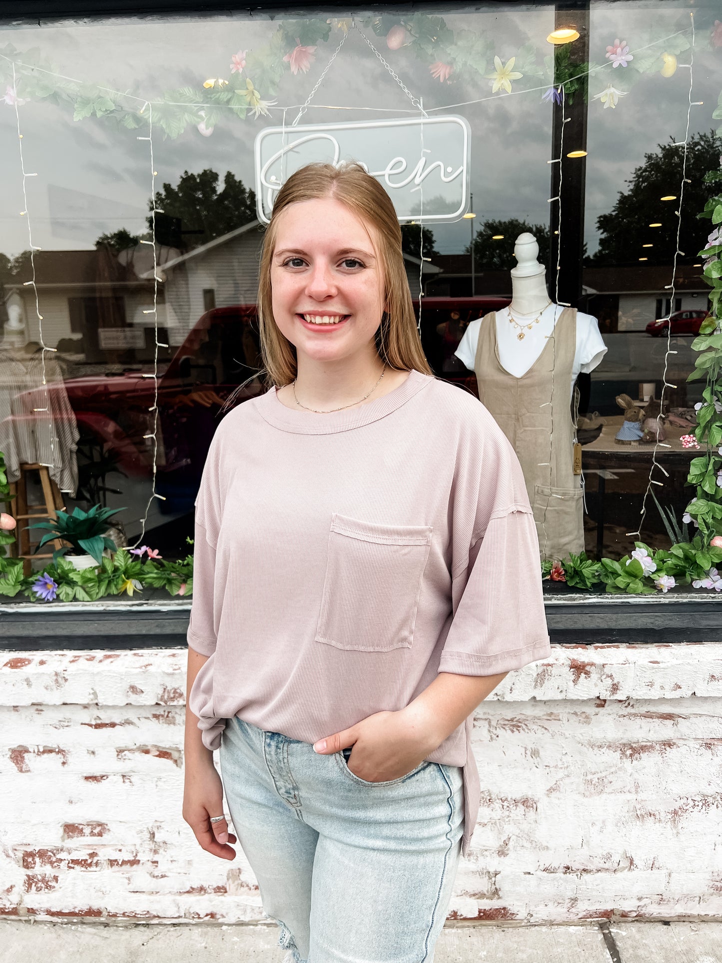 Ribbed Relaxed Bf Shirt