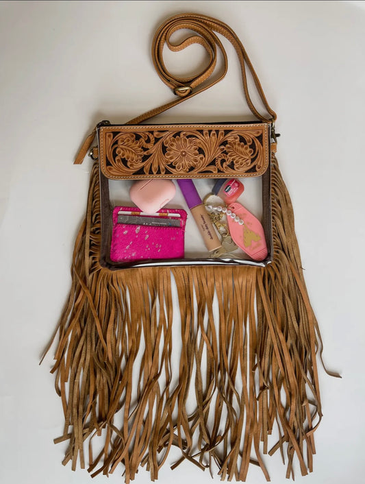 Clear Floral Purse