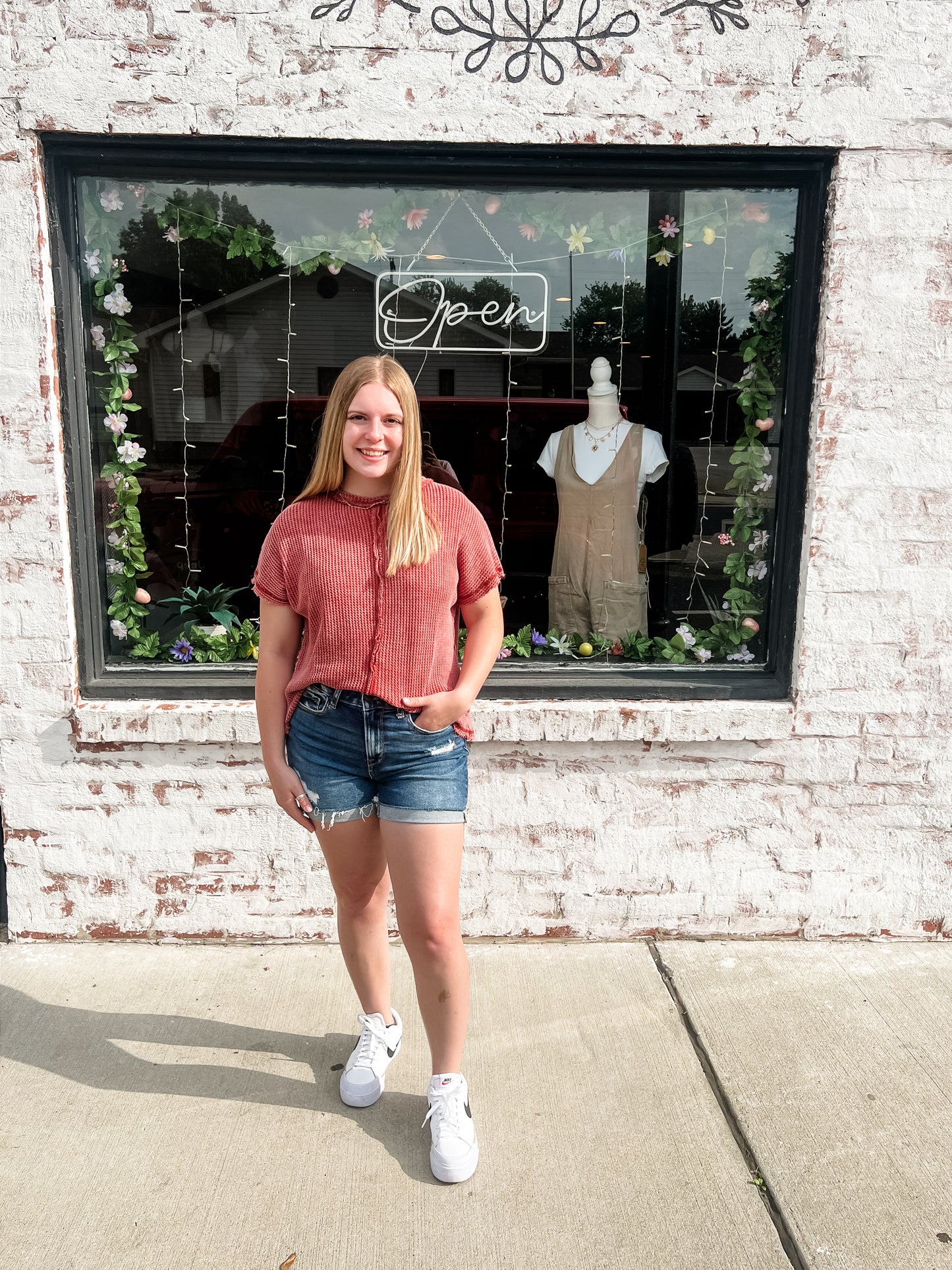 Washed Waffle Short Sleeve