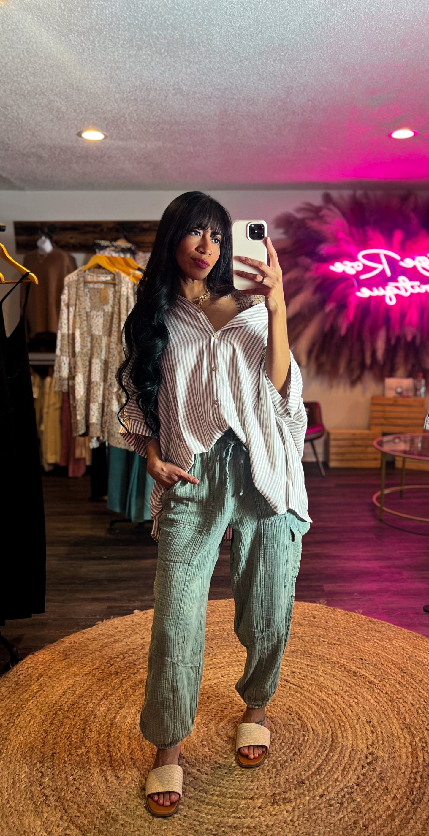 PLUS Striped Short Sleeve
