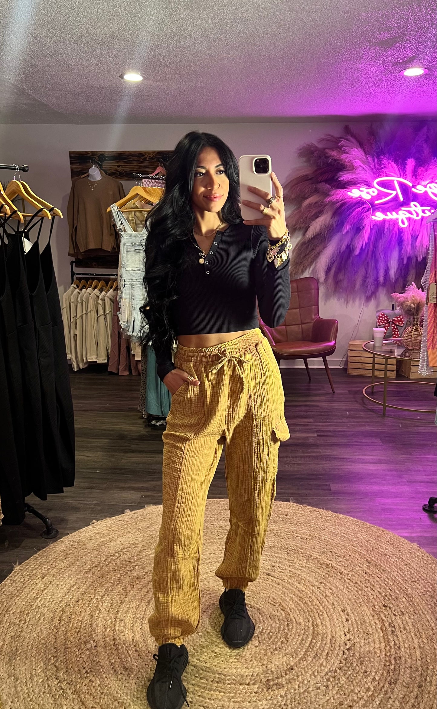 Gauze Cargo Pants